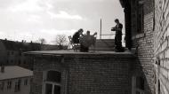 Making-of Team  auf dem Dach